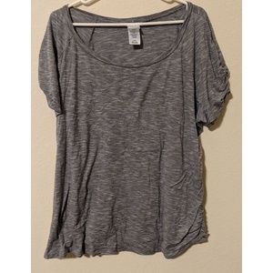 3X Just My Size grey and white stripped shirt